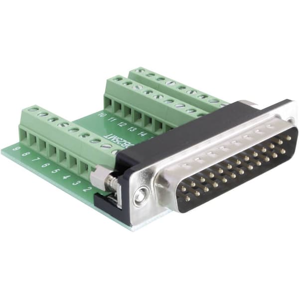 Delock 65318 D-Sub stiftlist 180 ° Antal poler: 25, 27 1 st