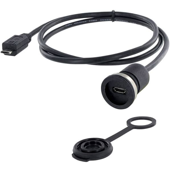 USB 2.0 micro-B-uttag Chassianslutning inbyggnad M16 1310-1013-01 encitech Innehåll: 1 st