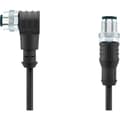 Miniatyrbild 1 av 3: Escha 8046941 Sensor/ställdon-kontakt, konfektionerad M12 Kontakt hane rak, Hona vinklad 2.00 m Antal poler (RJ): 8 1 s