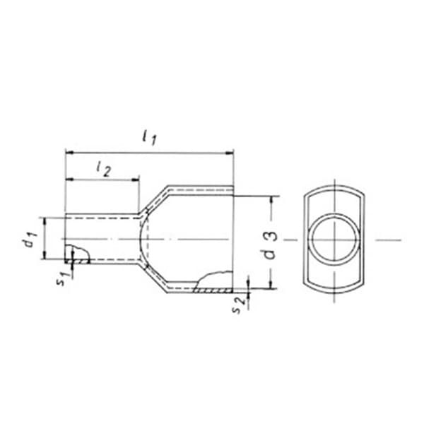 Klauke 87514 Dubbla ändhylsor 6 mm² Delisolerad Gul 100 st