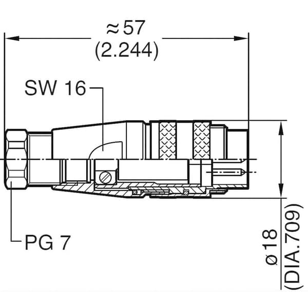 Amphenol C091 31H004 100 2 Rundkontakt Kontakt hane rak Totalt antal poler: 4 Serie (rundkontakt): C091 1 st