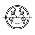 Miniatyrbild 2 av 3: Amphenol C091 31H004 100 2 Rundkontakt Kontakt hane rak Totalt antal poler: 4 Serie (rundkontakt): C091 1 st