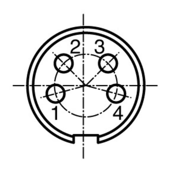 Amphenol C091 31H004 100 2 Rundkontakt Kontakt hane rak Totalt antal poler: 4 Serie (rundkontakt): C091 1 st