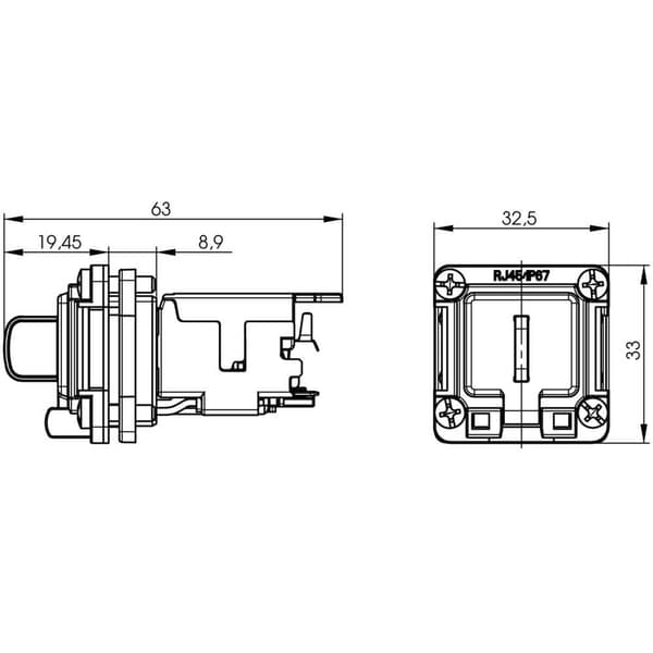 Telegärtner 100022952 STX V6 RJ45-flänsset variant 6 100022952 Chassianslutning inbyggnad Poler: 8P8C Ljusgrå 1 st