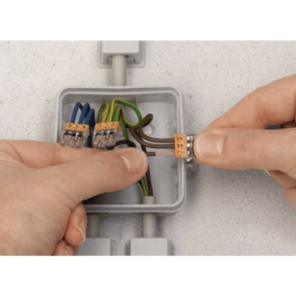 WAGO 2273-205-100 2273 Kopplingsklämma Flexibel: - Styvhet: 0.5-2.5 mm² Antal poler: 5 100 st Transparent, Gul
