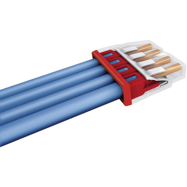 WAGO 2273-205-100 2273 Kopplingsklämma Flexibel: - Styvhet: 0.5-2.5 mm² Antal poler: 5 100 st Transparent, Gul