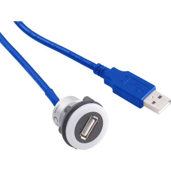 TRU COMPONENTS USB-12-BK USB-3.0-inbyggnadsdosa Hona inbyggd Innehåll: 1 st