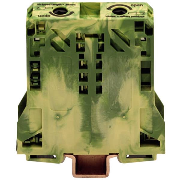 WAGO 285-157 Skyddsledare terminal 20 mm Fjäder Beläggning: Terre Grön, Gul 1 st