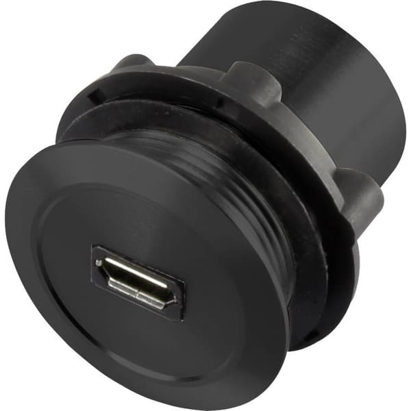 TRU COMPONENTS Micro USB-01-BK Mikro-USB-anslutning för inbyggnad 2.0 Hona inbyggd Micro USB A uttag på Micro USB B kon
