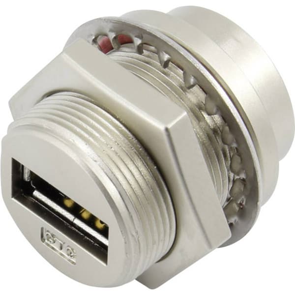TRU COMPONENTS 93038c232 USB-A metalluttag för inbyggnad Hona inbyggd Innehåll: 1 st
