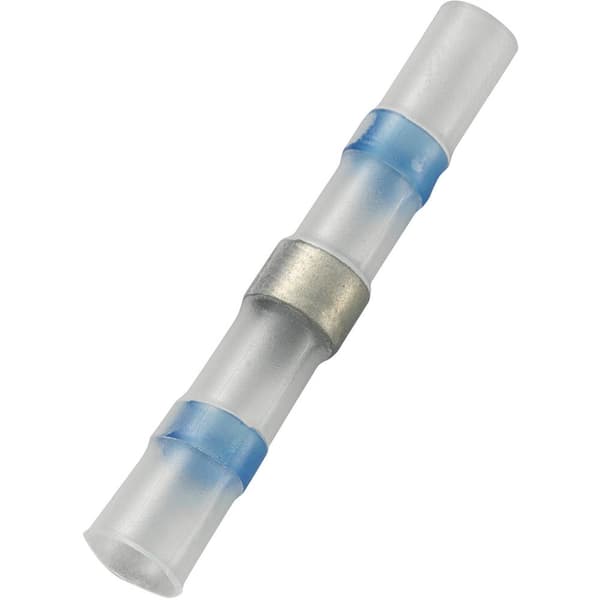 TRU COMPONENTS 736437 Skarvdon med krympslang 1 mm² 2.50 mm² Helisolerad Blå 20 st