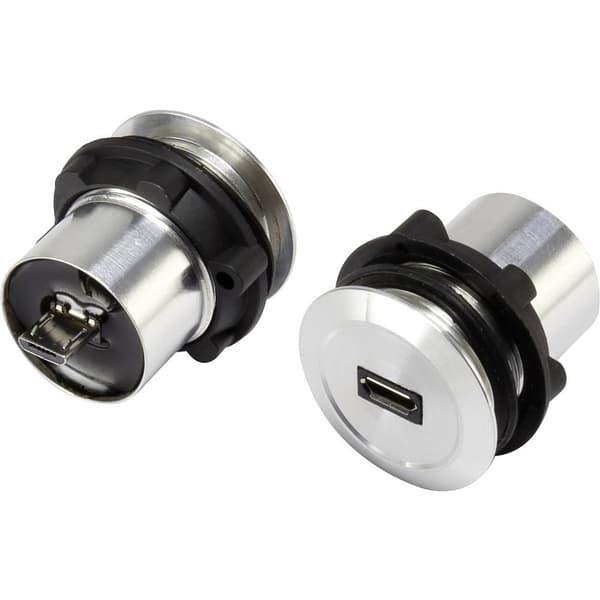 TRU COMPONENTS Micro USB-01 Micro USB-uttag för inbyggnad 2.0 Hona inbyggd Micro USB-kontakt till Micro USB-kontakt Inn