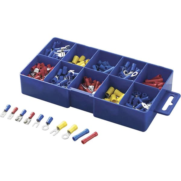 TRU COMPONENTS 732038-450 Crimpklämma sortiment 0.50 mm² - 2.50 mm² Blå, Gul, Röd 450 st