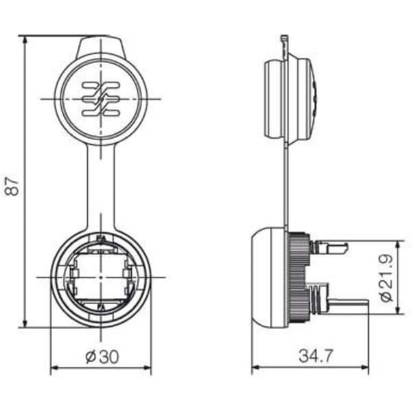 Weidmüller 1018790000 Sensor/ställdon-kontaktdon RJ45 Flänsenhet Antal poler (RJ): 8P8C 1 st