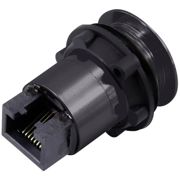 TRU COMPONENTS RJ45-02-BK RJ-inbyggnadsuttag 1417397 Hona inbyggd Svart 1 st