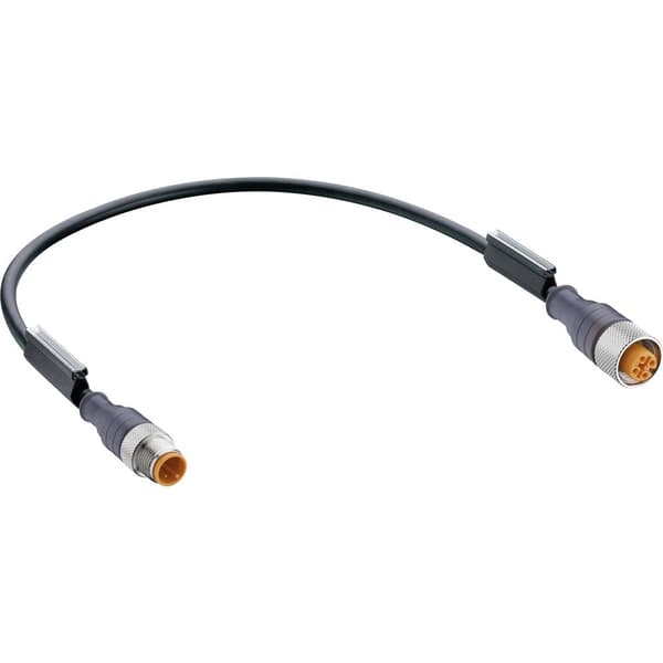 Belden 12018-1 Sensor/ställdon-kontakt, konfektionerad M12 Kontakt hane rak, Hona rak 30.00 cm Antal poler (RJ): 5 1 st