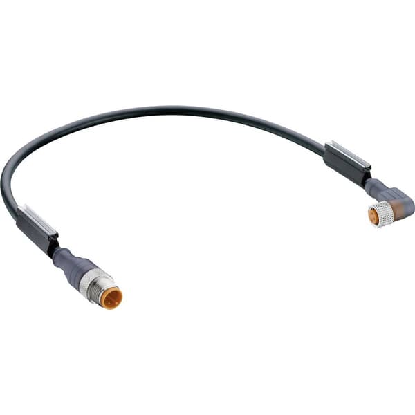 Belden 11753-1 Sensor/ställdon-kontakt, konfektionerad M12 Kontakt hane rak, Hona vinklad 2.00 m Antal poler (RJ): 3 1