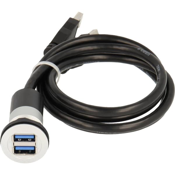 2 x USB 3.0 uttag A - 2 x USB 3.0 A-kontakt RRJ_2USB3 Schlegel Innehåll: 1 st
