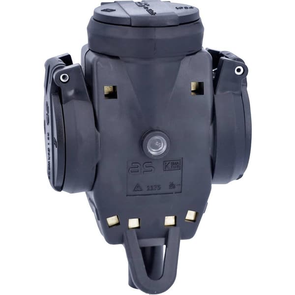AS Schwabe 60455 3-vägs koppling Massiv gummi 230 V Svart IP44