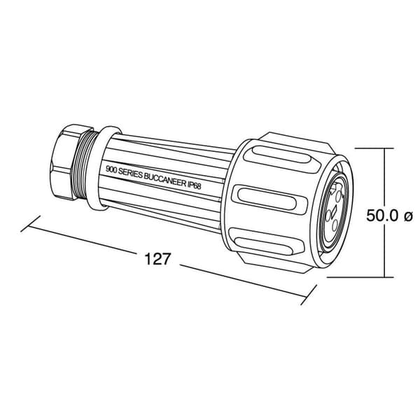 Bulgin PX0911/02/P Rundkontakt Kontakt hane rak Totalt antal poler: 2 Serie (rundkontakt): PX09 1 st