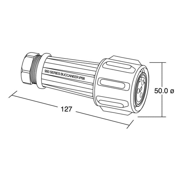 Bulgin PX0911/02/P Rundkontakt Kontakt hane rak Totalt antal poler: 2 Serie (rundkontakt): PX09 1 st