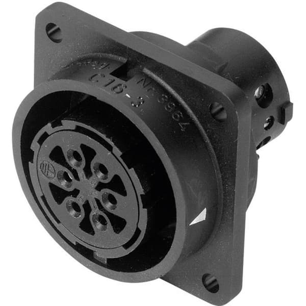 Amphenol C016 10G014 000 2 Rundkontakt Hona inbyggd Totalt antal poler: 14 + PE Serie (rundkontakt): C016 1 st
