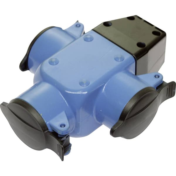 AS Schwabe 60057 3-vägs koppling Gummi 230 V Blå IP44