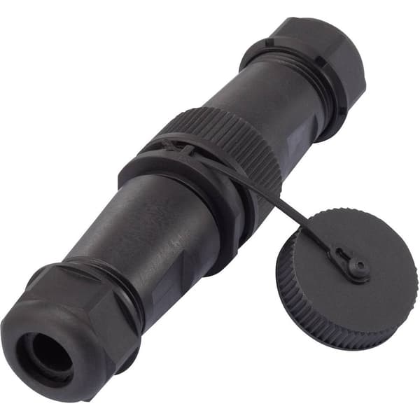 TRU COMPONENTS 1094581 Rundkontakt adapter Kontakt hane rak, Hona rak Totalt antal poler: 4 1 st