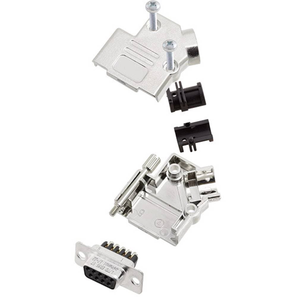 Amphenol L17D45PK-M-09+L77DE09SST D-Sub honkontakt set 45 ° Antal poler: 9 Skruv 1 st