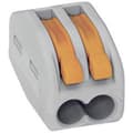 Miniatyrbild 1 av 3: WAGO 222-412-50 222 Kopplingsklämma Flexibel: 0.08-4 mm² Styvhet: 0.08-2.5 mm² Antal poler: 2 50 st Grå, Orange