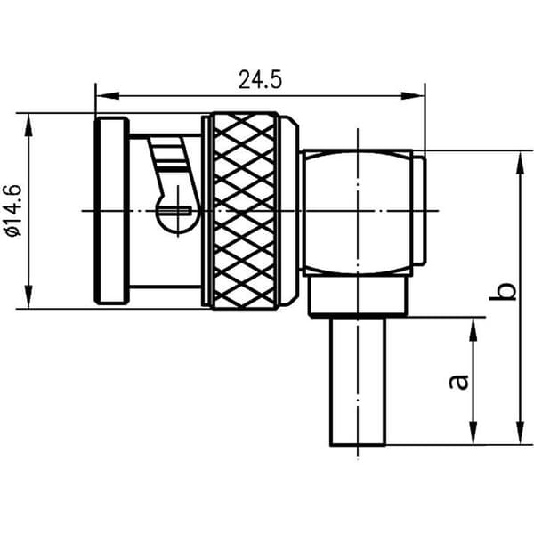 Telegärtner 100023505 100023505 BNC-kontaktdon Kontakt hane vinklad 75 Ω 1 st