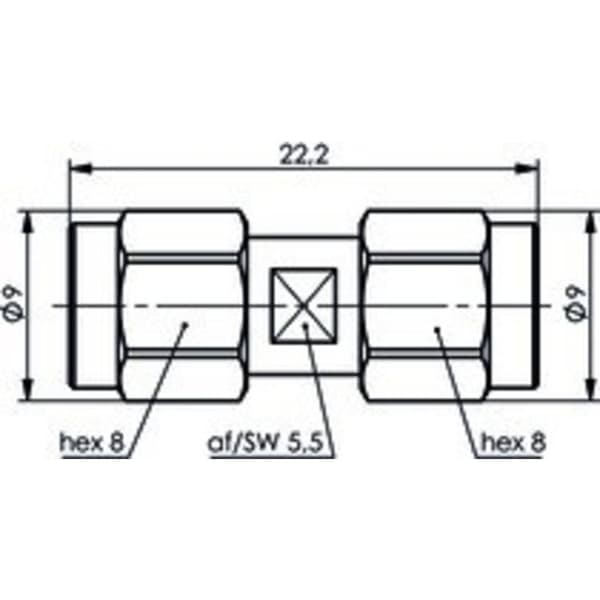 Telegärtner 100024793 100024793 SMBA-Adapter SMA hane - SMA hane 1 st