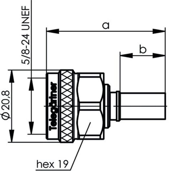 Telegärtner 100023908 100023908 N-kontaktdon Kontakt hane rak 50 Ω 1 st