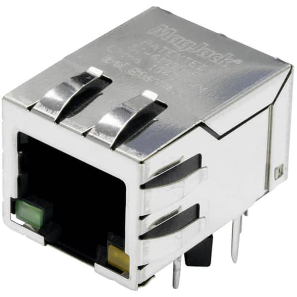 BEL Stewart Connectors MagJack Gigabit Ethernet 8 överförare med LED:er Tab down SI-61001-F Hona inbyggd horinsontell G