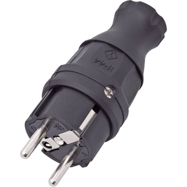 interBär 9003-004.01 Stickpropp Gummi 230 V Svart IP44