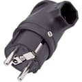 Miniatyrbild 1 av 2: interBär 9004-004.01 Stickpropp vinklad Gummi 230 V Svart IP44