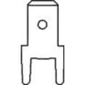 Miniatyrbild 3 av 3: Vogt Verbindungstechnik 382508.28 Tungkontakt Anslutningsbredd: 4.8 mm Anslutningstjocklek: 0.8 mm 180 ° Oisolerad Meta