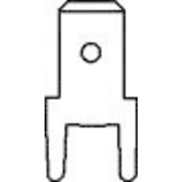 Vogt Verbindungstechnik 382508.28 Tungkontakt Anslutningsbredd: 4.8 mm Anslutningstjocklek: 0.8 mm 180 ° Oisolerad Meta