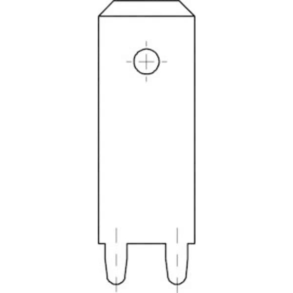 Vogt Verbindungstechnik 3866f.68 Tungkontakt Anslutningsbredd: 6.3 mm 180 ° Oisolerad Metall 100 st