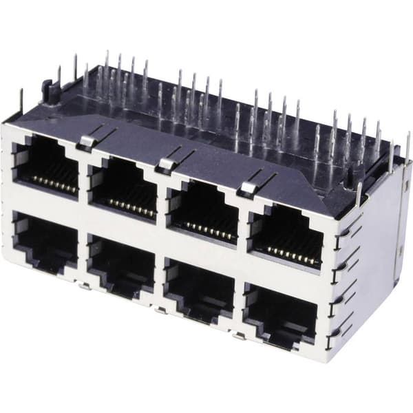 econ connect 3022S4 Dubbeldäckad MultiPort 8 x RJ45 3022S4 Hona inbyggd horinsontell Poler: 8 Antal poler (RJ) 8P8C Met