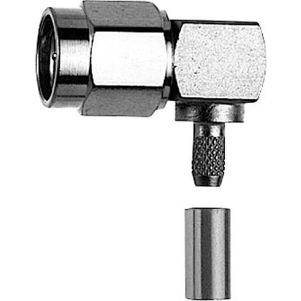 Telegärtner 100024609 100024609 SMA-kontaktdon Kontakt hane vinklad 50 Ω 1 st