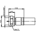 Miniatyrbild 3 av 3: Telegärtner 100025618 100025618 F-kontaktdon Kontakt hane rak 75 Ω 1 st