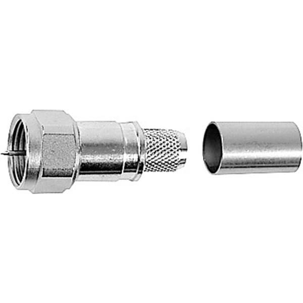 Telegärtner 100025618 100025618 F-kontaktdon Kontakt hane rak 75 Ω 1 st
