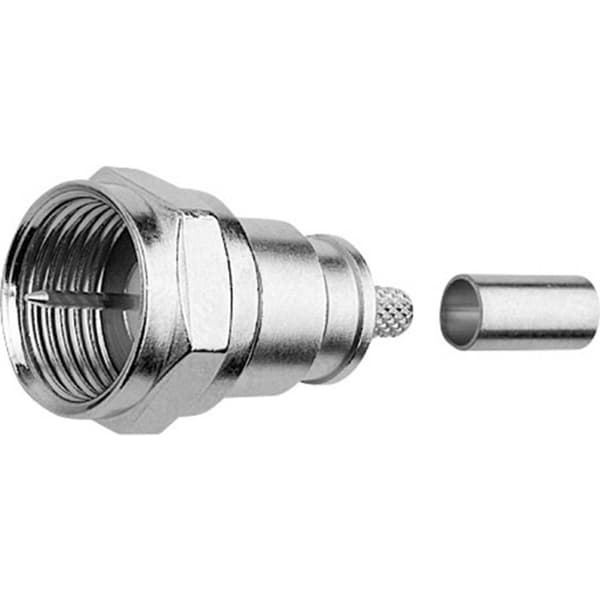 Telegärtner 100025626 100025626 F-kontaktdon Kontakt hane rak 75 Ω 1 st