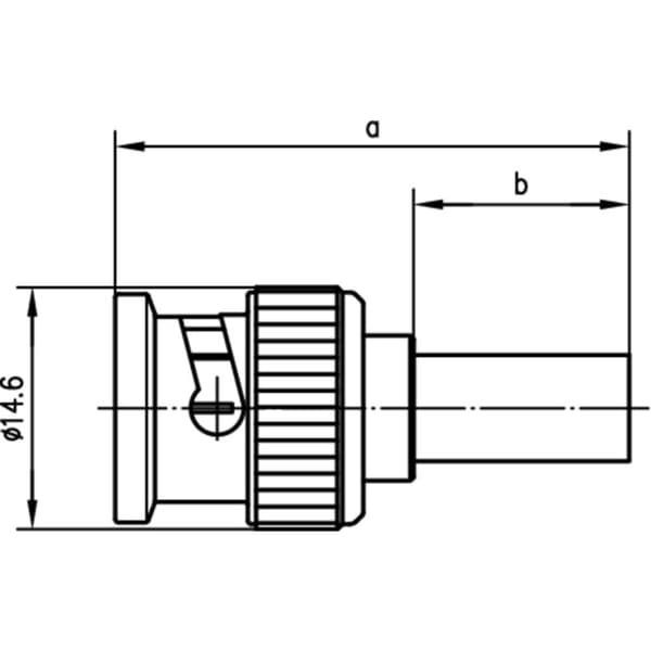 Telegärtner 100023452 100023452 BNC-kontaktdon Kontakt hane rak 75 Ω 1 st