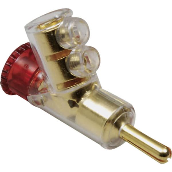 BKL Electronic 0107006 Banankontakt Kontakt hane rak Stift-Ø: 4 mm Röd 1 st