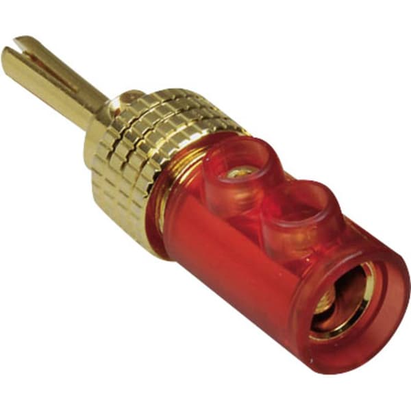 BKL Electronic 0106006 Banankontakt Kontakt hane rak Stift-Ø: 4 mm Röd 1 st