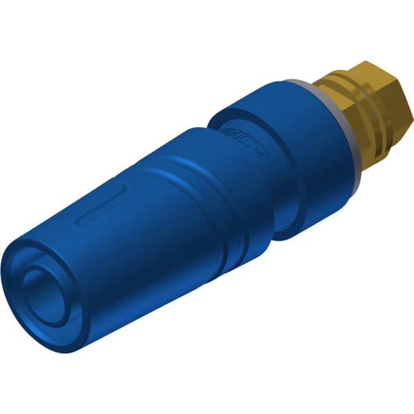 SKS Hirschmann SAB 2600 G M4 Au Säkerhets Labhylsa Hona inbyggd vertikal Stift-Ø: 4 mm Blå 1 st