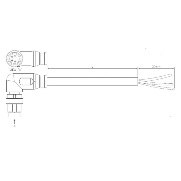 TE Connectivity 2273010-1 Sensor/ställdon-kontakt, konfektionerad M8 Kontakt hane vinklad 1.50 m Antal poler (RJ): 4 1