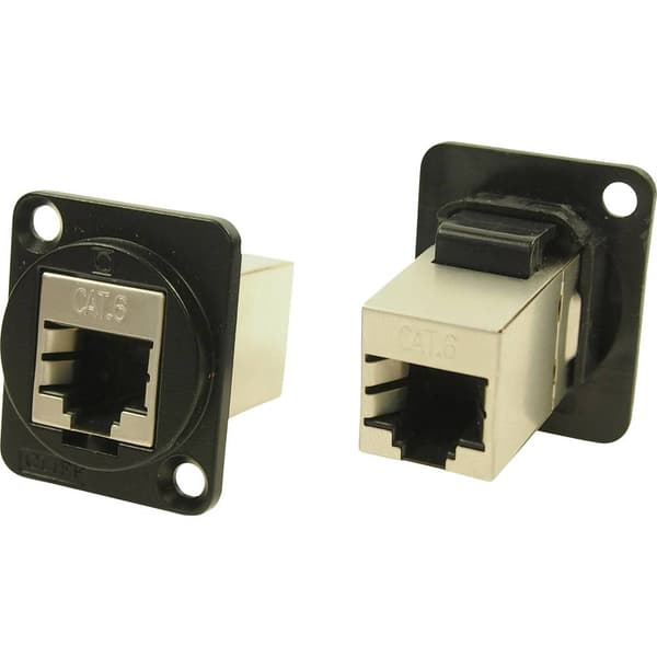 XLR-adapter UTP RJ45 CAT6 Adapter inbyggd CP30222SMB Skärmad CP30222SMB Cliff Innehåll: 1 st